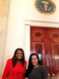 With Star Jones at the White House.